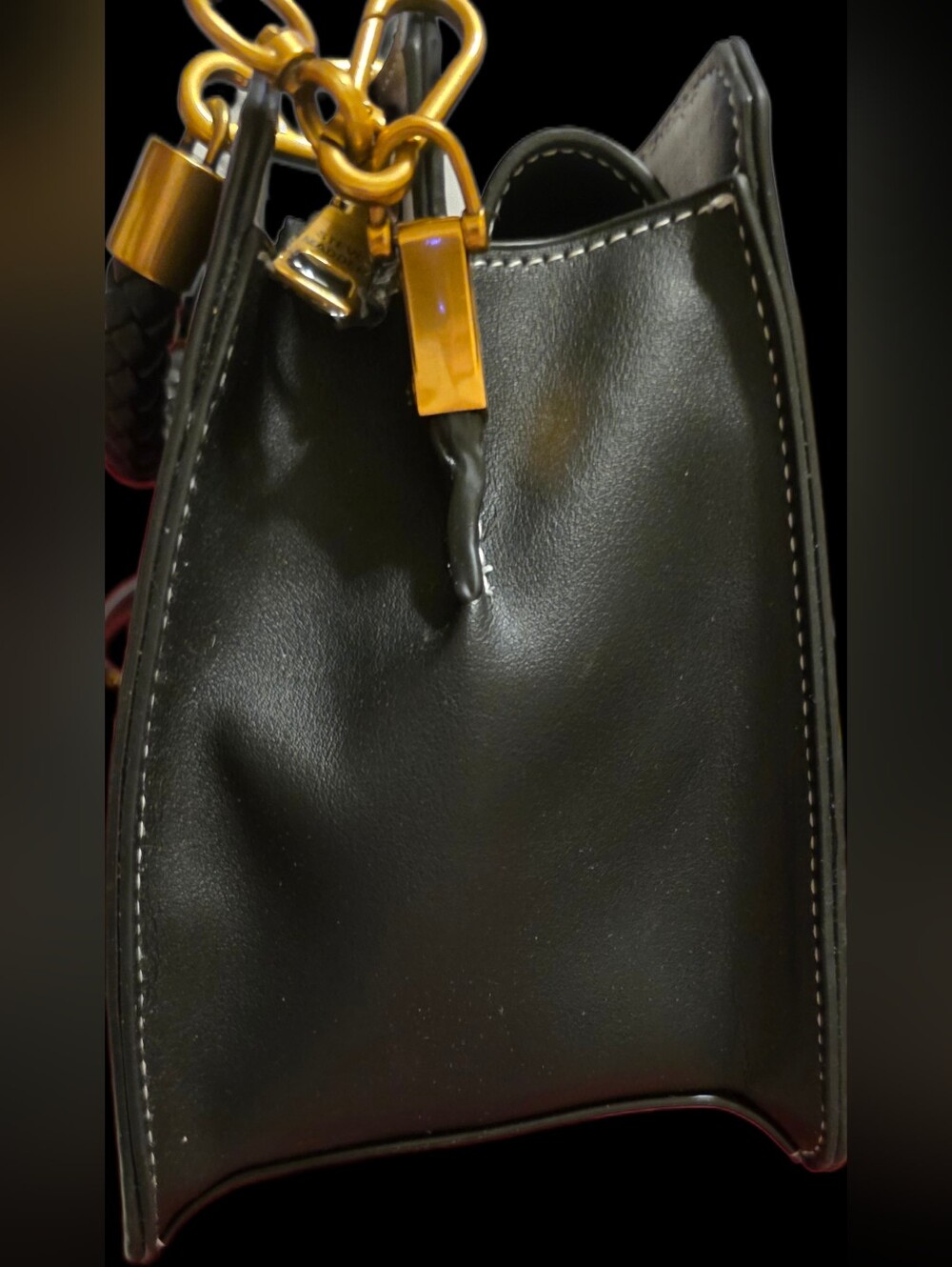Steve Madden Black Bevelyn Satchel - Picture 12 of 16